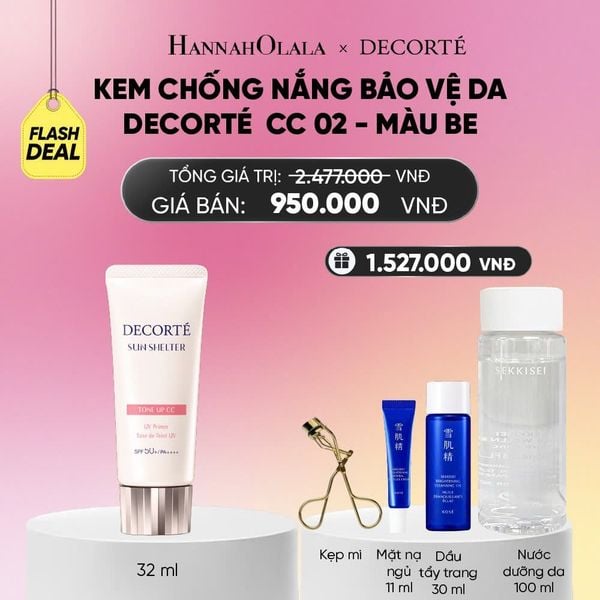  FLASHDEAL: KEM CHỐNG NẮNG BẢO VỆ, HIỆU CHỈNH TONE DA DECORTÉ SUN SHELTER_A1833 