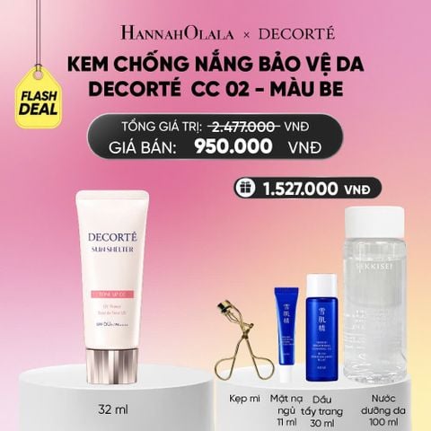  FLASHDEAL: KEM CHỐNG NẮNG BẢO VỆ, HIỆU CHỈNH TONE DA DECORTÉ SUN SHELTER_A1833 