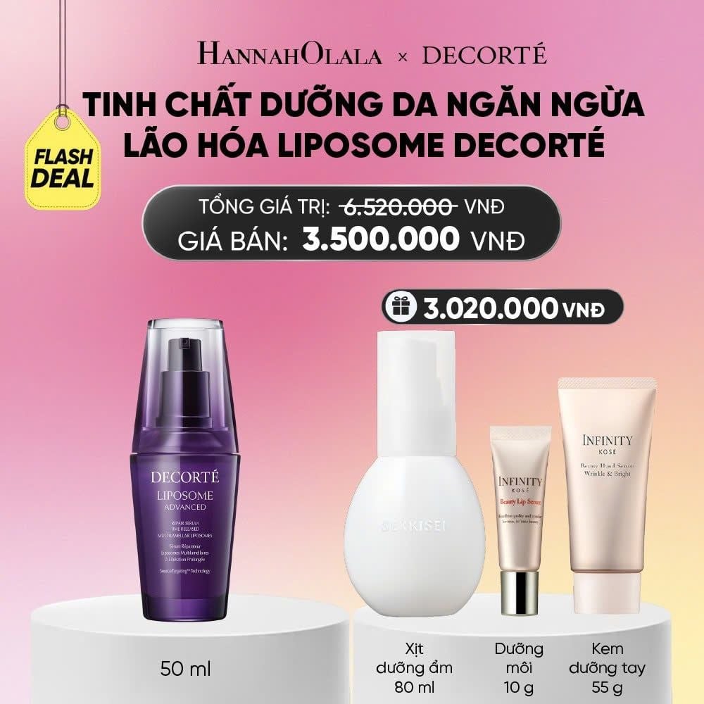  [FLASH DEAL 1]: TINH CHẤT DƯỠNG DA NGĂN NGỪA LÃO HÓA LIPOSOME DECORTÉ 50 ML_A1825 