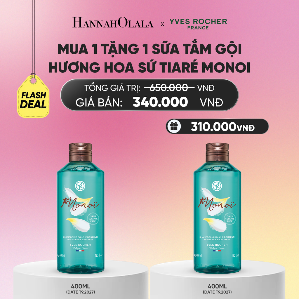  MUA 1 TẶNG 1 SỮA TẮM GỘI HƯƠNG HOA SỨ TIARÉ MONOI [DATE T9.2027]_A48 