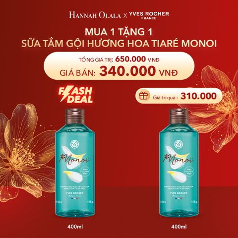  DEAL 1: MUA 1 TẶNG 1 SỮA TẮM GỘI HƯƠNG HOA TIARÉ MONOI 