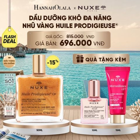  FLASH DEAL DẦU DƯỠNG KHÔ ĐA NĂNG ÁNH NHŨ NUXE HUILE PRODIGIEUSE® SHIMMERING 50ML (CHỌN HƯƠNG) 