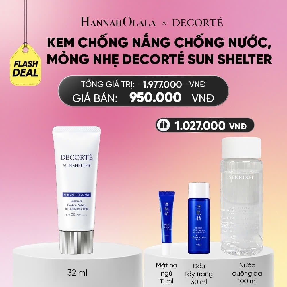  FLASHDEAL 2: KEM CHỐNG NẮNG BẢO VỆ DA DECORTÉ_KHÔNG NÂNG TÔNG_A1798 