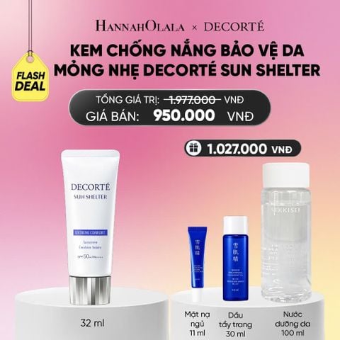  FLASHDEAL 2: KEM CHỐNG NẮNG BẢO VỆ DA DECORTÉ_KHÔNG NÂNG TÔNG_A1798 
