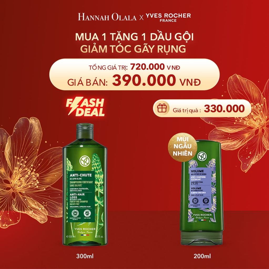  DEAL 2: MUA 1 TẶNG 1 DẦU GỘI GIẢM TÓC GÃY RỤNG TẶNG DẦU XẢ NGẪU NHIÊN 