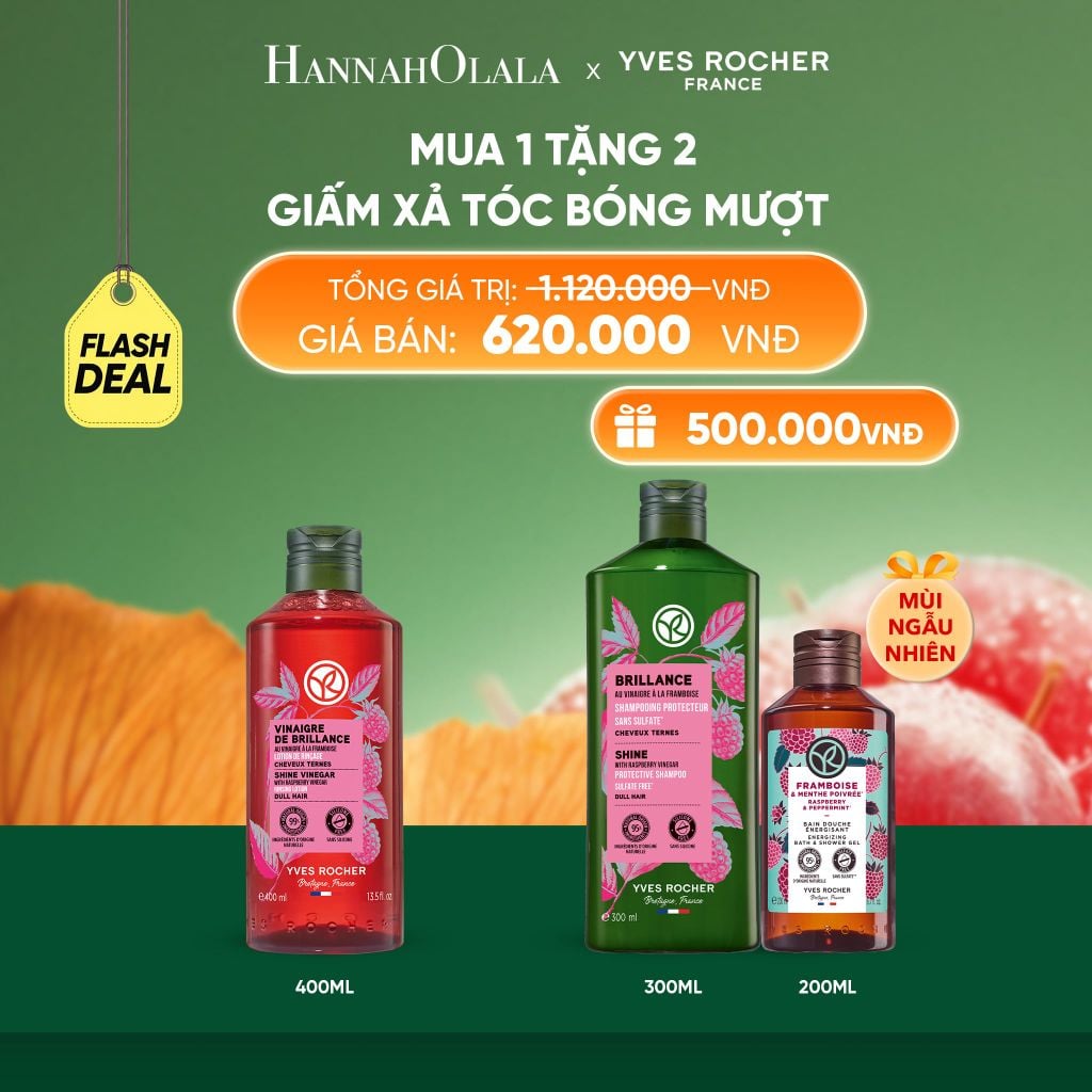  MUA 1 TẶNG 2 GIẤM XẢ TÓC BÓNG MƯỢT 400ML TẶNG DẦU GỘI GIỮ MÀU TÓC NHUỘM & GIÚP TÓC BÓNG MƯỢT + SỮA TẮM 200ML MÙI NGẪU NHIÊN 