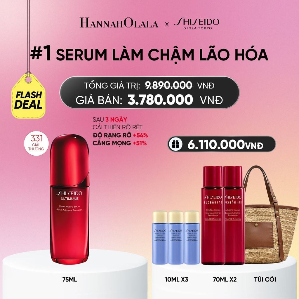  TINH CHẤT DƯỠNG DA SHISEIDO ULTIMUNE POWER INFUSING 4.0 SERUM 75ML - DEAL 3.1 