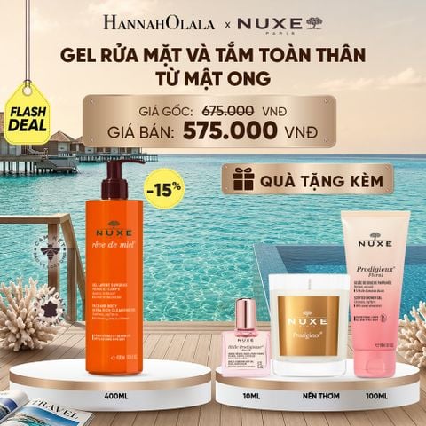  GEL RỬA MẶT VÀ TẮM TOÀN THÂN TỪ MẬT ONG NUXE REVE DE MIEL 400ML 