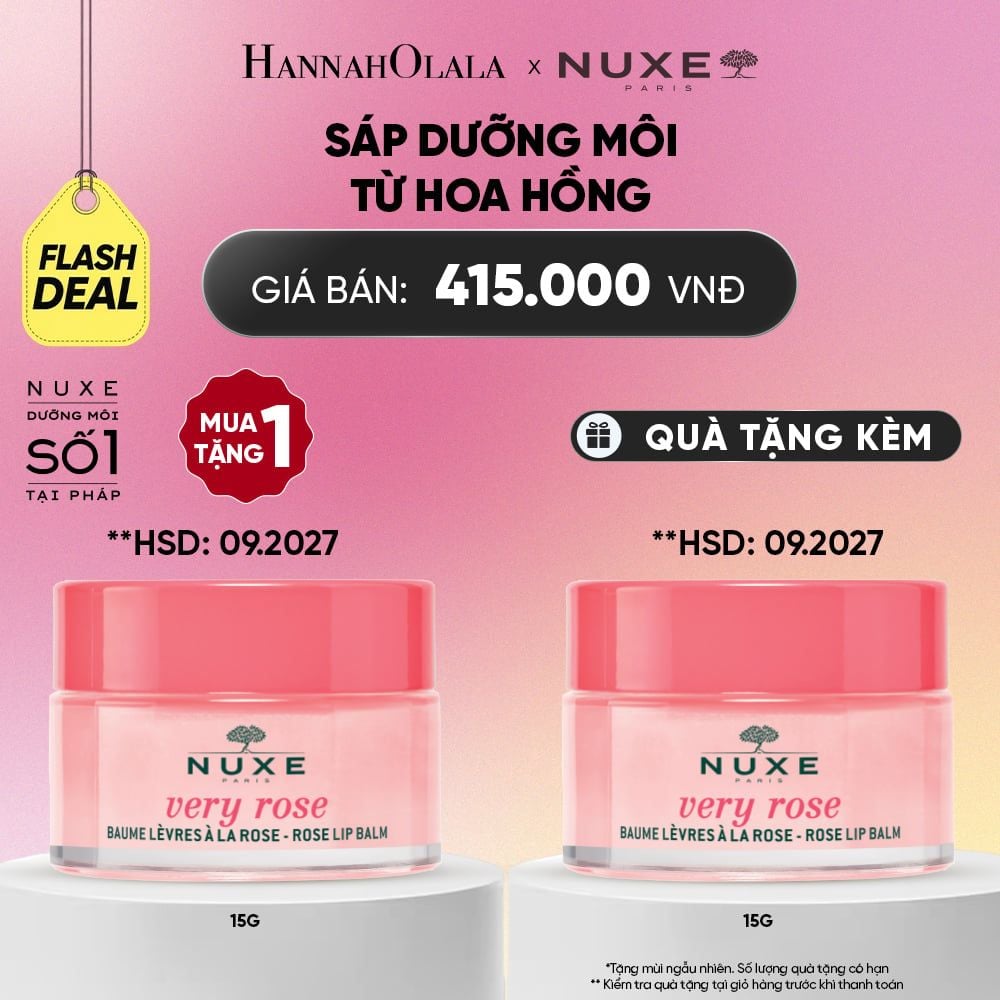  FLASH DEAL SÁP DƯỠNG MÔI HOA HỒNG NUXE LIP BALM 15G_A879 