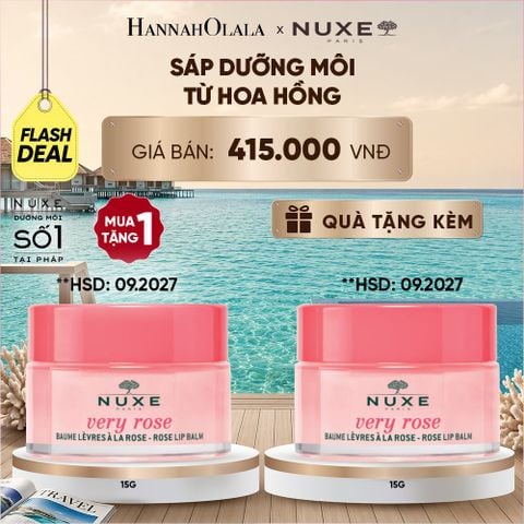  FLASH DEAL SÁP DƯỠNG MÔI HOA HỒNG NUXE LIP BALM 15G 