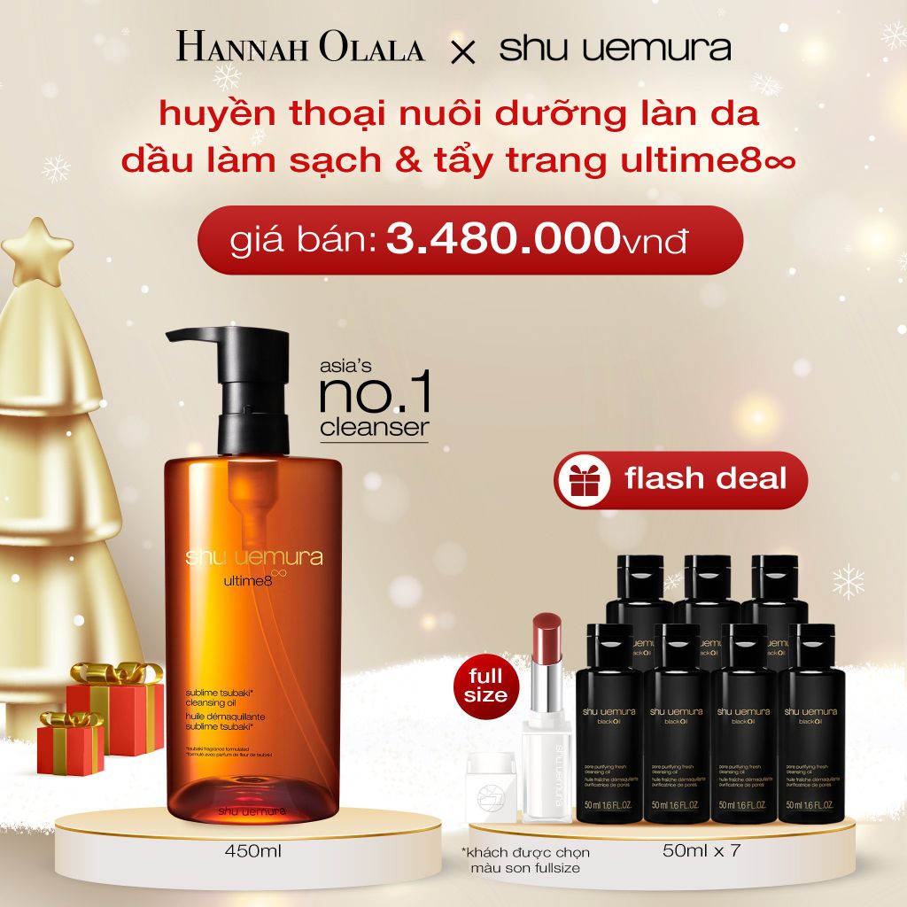  DEAL 1RE: [DEAL ĐỘC QUYỀN] DẦU LÀM SẠCH VÀ TẨY TRANG CAO CẤP SHU UEMURA ULTIME8∞ SUBLIME TSUBAKI CLEANSING OIL RENO 450ML 