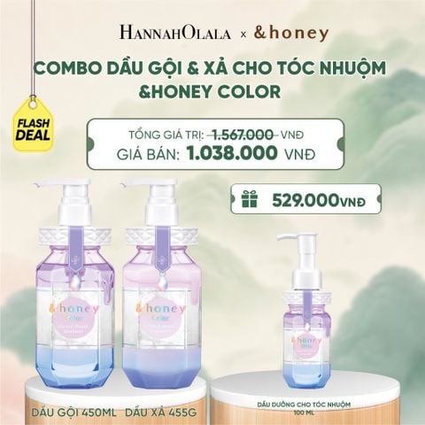  [FLASH DEAL] COMBO DẦU GỘI & XẢ CHO TÓC NHUỘM &HONEY COLOR - A658 
