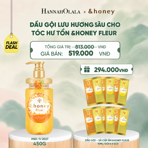  DẦU GỘI LƯU HƯƠNG SÂU CHO TÓC HƯ TỔN &HONEY FLEUR (DATE 11/2027) - A660 