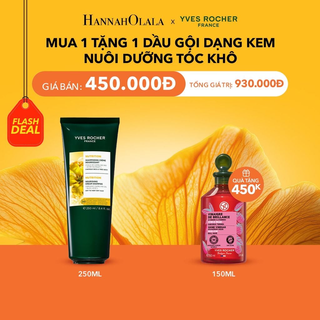  MUA 1 TẶNG 1 DẦU GỘI DẠNG KEM NUÔI DƯỠNG TÓC KHÔ 