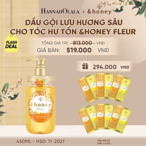  DẦU GỘI LƯU HƯƠNG SÂU CHO TÓC HƯ TỔN &HONEY FLEUR (DATE 11/2027) - A386 