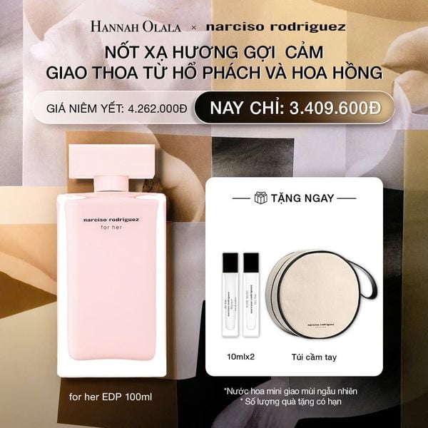  NƯỚC HOA NỮ NARCISO RODRIGUEZ FOR HER EAU DE PARFUM 100ML - DEAL 3 - N29 