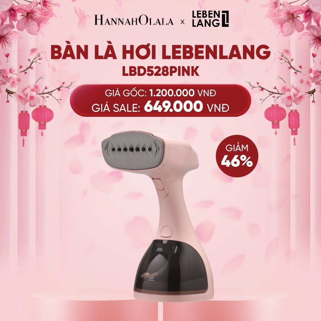  DEAL 2: BÀN LÀ HƠI CẦM TAY LEBENLANG LBD528, 1500W, 300ML 