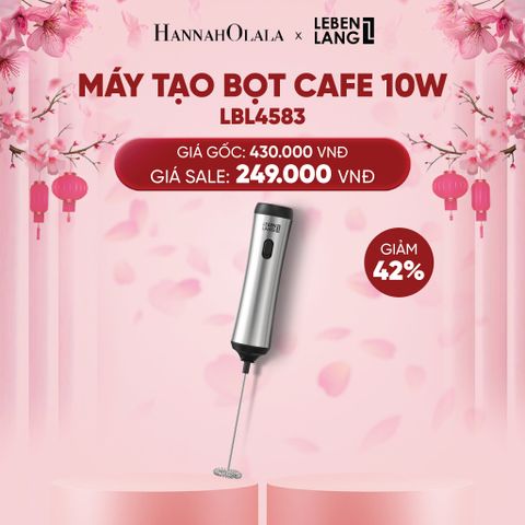  DEAL 4: MÁY ĐÁNH BỌT CAFE DÙNG SẠC LEBENLANG LBL4583, 10W 