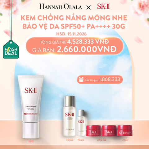  A754_DEAL 6: [FLASH DEAL] KEM CHỐNG NẮNG MỎNG NHẸ BẢO VỆ DA SPF50+ PA++++ 30G (HSD <17M) 