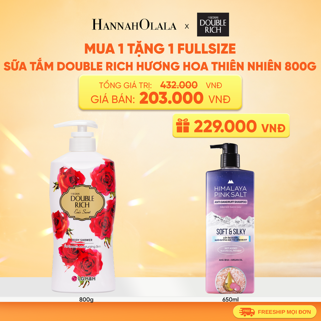  SỮA TẮM DOUBLE RICH HƯƠNG HOA CHIẾT XUẤT TỪ THIÊN NHIÊN 800ML 