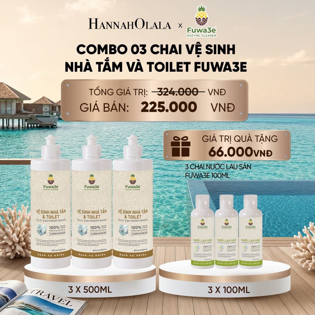  SET VỆ SINH NHÀ TẮM 03 VỆ SINH BỒN CẦU NHÀ TẮM VÀ TOILET 500ML - DEAL 10_ D160 
