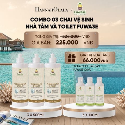  SET VỆ SINH NHÀ TẮM 03 VỆ SINH BỒN CẦU NHÀ TẮM VÀ TOILET 500ML - DEAL 10_ D160 