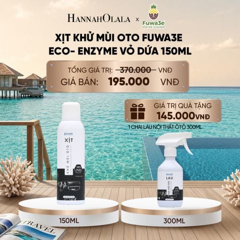  XỊT KHỬ MÙI OTO FUWA3E ECO- ENZYME VỎ DỨA 150ML - DEAL 16_ D791 