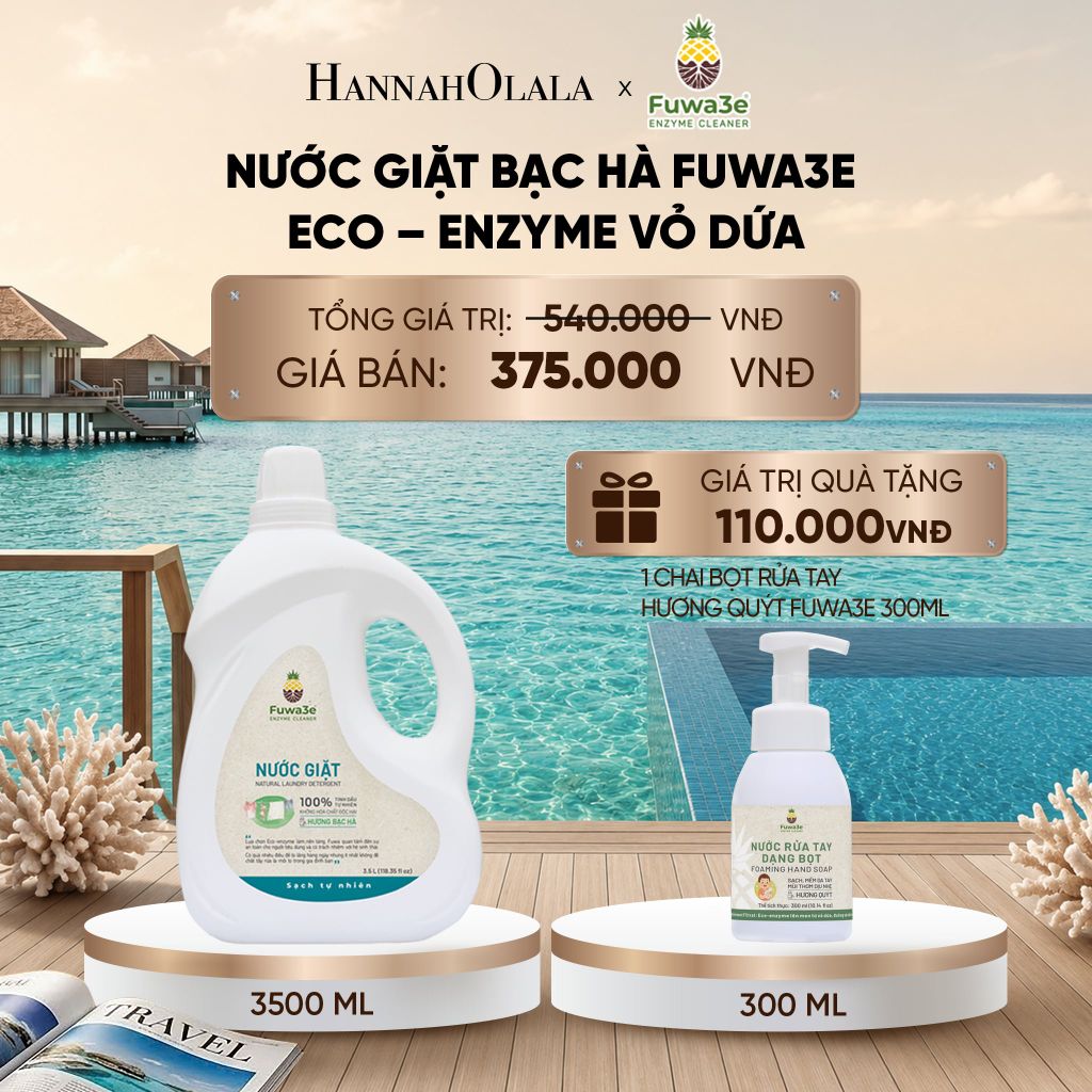  NƯỚC GIẶT BẠC HÀ FUWA3E PHÙ HỢP CHO ĐỒ LÓT ĐỒ LỤA VÀ AN TOÀN CHO EM BÉ 3.5L - DEAL 3_ D153 