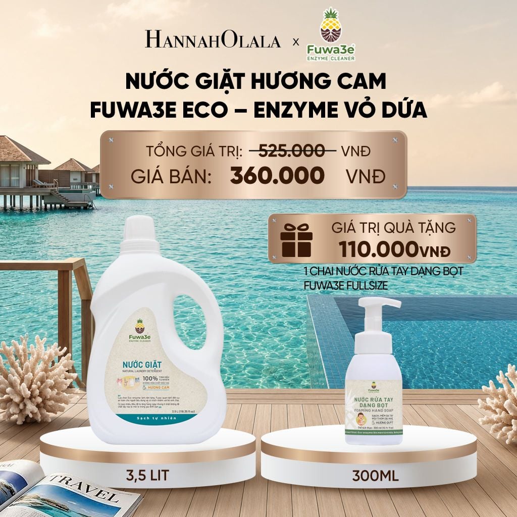  NƯỚC GIẶT CAM FUWA3E PHÙ HỢP CHO ĐỒ LÓT ĐỒ LỤA VÀ AN TOÀN CHO EM BÉ 3.5L - DEAL 8_ D144 