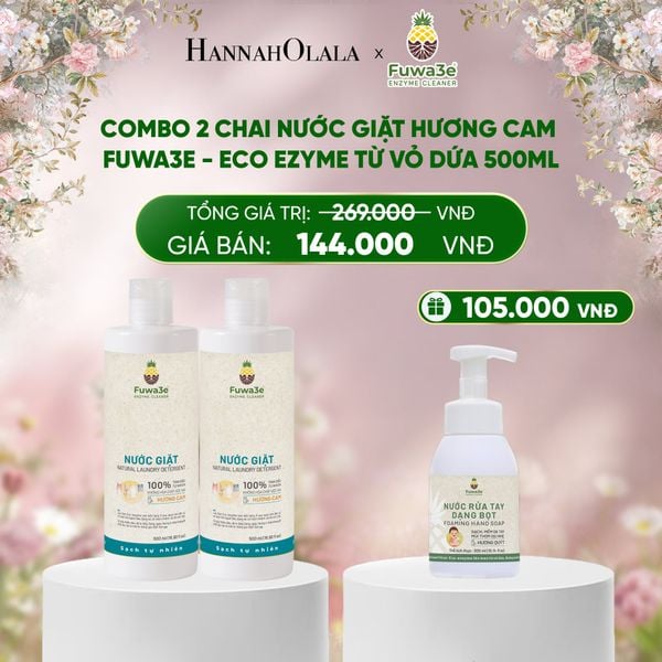  E1120_DEAL 10: COMBO 2 NƯỚC GIẶT CAM 500ML ECO - ENZYME TỪ VỎ DỨA 