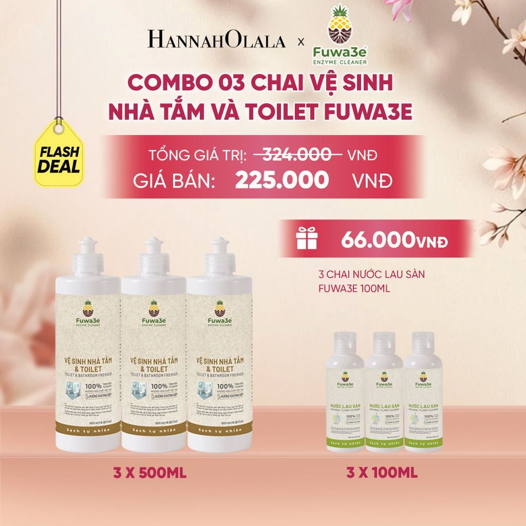  SET VỆ SINH NHÀ TẮM: 03 VỆ SINH BỒN CẦU NHÀ TẮM VÀ TOILET 500ML - DEAL 10 - A128 