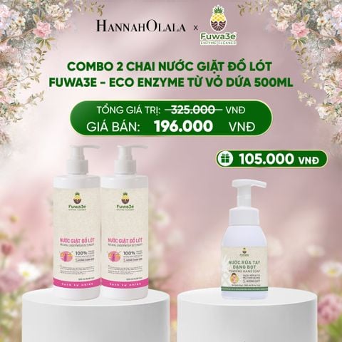  DEAL 11: COMBO 2 NƯỚC GIẶT ĐỒ LÓT FUWA3E ECO - ENZYME TỪ VỎ DỨA 