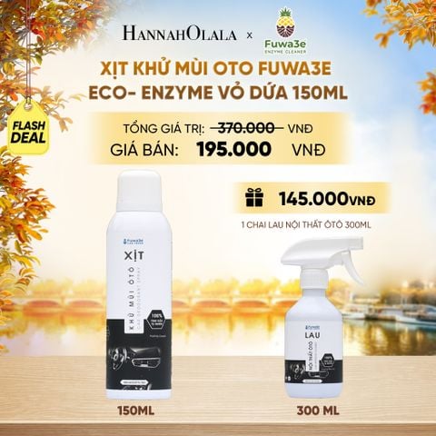  XỊT KHỬ MÙI OTO FUWA3E ECO- ENZYME VỎ DỨA 150ML - DEAL 16 - E648 
