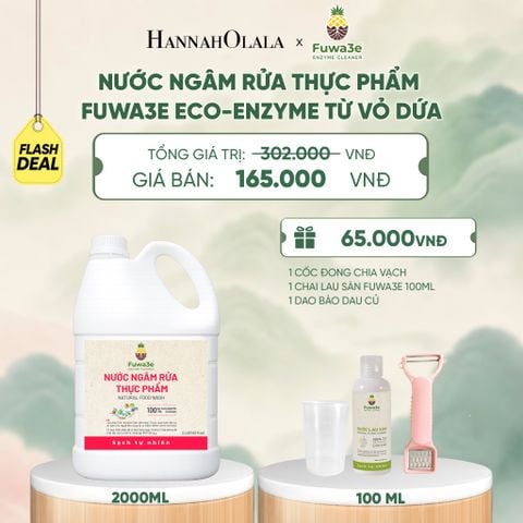  NƯỚC NGÂM RỬA THỰC PHẨM FUWA3E LÀM SẠCH RAU CỦ QUẢ, KHỬ MÙI CÁ THỊT 2L - DEAL 18 - A1946 