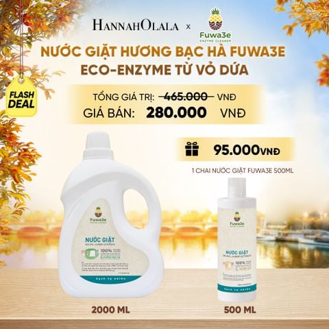  NƯỚC GIẶT BẠC HÀ FUWA3E ECO- ENZYME VỎ DỨA 2 LÍT - DEAL 20 - E653 