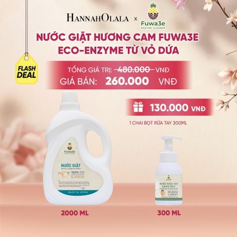 NƯỚC GIẶT CAM FUWA3E ECO-ENZYME VỎ DỨA 2 LÍT - DEAL 21 - A156 