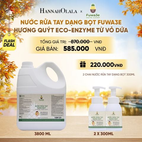  NƯỚC RỬA TAY FUWA3E ECO-ENZYME VỎ DỨA 3L8 - DEAL 22 - E655 