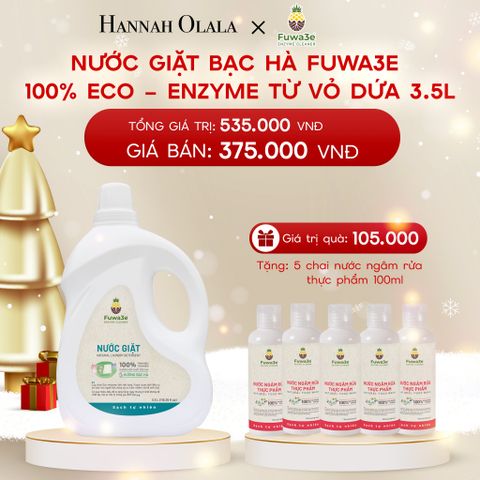  A55_DEAL 3: NƯỚC GIẶT BẠC HÀ FUWA3E PHÙ HỢP CHO ĐỒ LÓT ĐỒ LỤA VÀ AN TOÀN CHO EM BÉ 3.5L 
