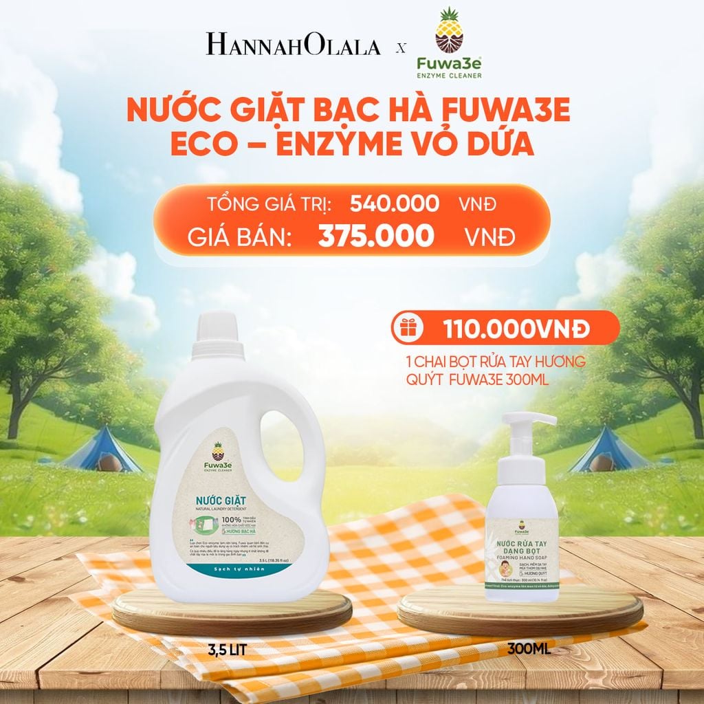  NƯỚC GIẶT BẠC HÀ FUWA3E PHÙ HỢP CHO ĐỒ LÓT ĐỒ LỤA VÀ AN TOÀN CHO EM BÉ 3.5L - DEAL 3 