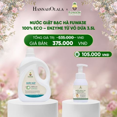  DEAL 3: NƯỚC GIẶT BẠC HÀ FUWA3E PHÙ HỢP CHO ĐỒ LÓT ĐỒ LỤA VÀ AN TOÀN CHO EM BÉ 3.5L 