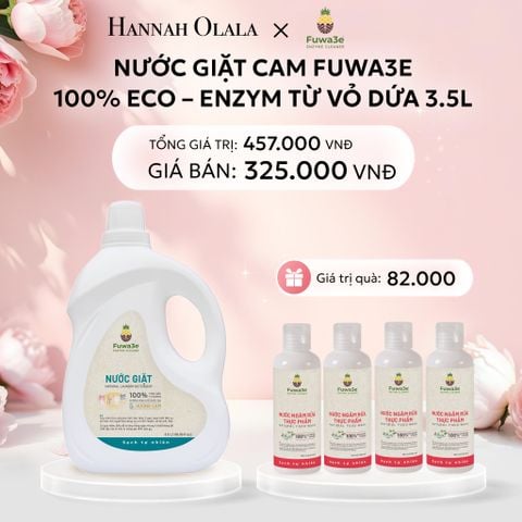  E446: DEAL 4: NƯỚC GIẶT FUWA3E CAM PHÙ HỢP CHO ĐỒ LÓT ĐỒ LỤA VÀ AN TOÀN CHO ĐỒ EM BÉ 3.5L 
