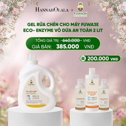  DEAL 7: GEL RỬA CHÉN CHO MÁY FUWA3E 100% ECO- ENZYME VỎ DỨA AN TOÀN 2 LIT 