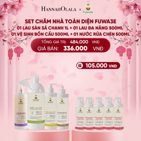  DEAL 7: SET CHĂM NHÀ TOÀN DIỆN: 01 LAU SÀN SẢ CHANH 1L 01 LAU ĐA NĂNG 500ML 01 VỆ SINH BỒN CẦU 500ML 01 RỬA CHÉN 500ML 
