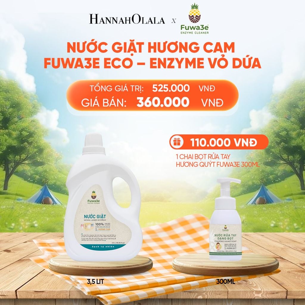  NƯỚC GIẶT CAM FUWA3E PHÙ HỢP CHO ĐỒ LÓT ĐỒ LỤA VÀ AN TOÀN CHO EM BÉ 3.5L - DEAL 8 