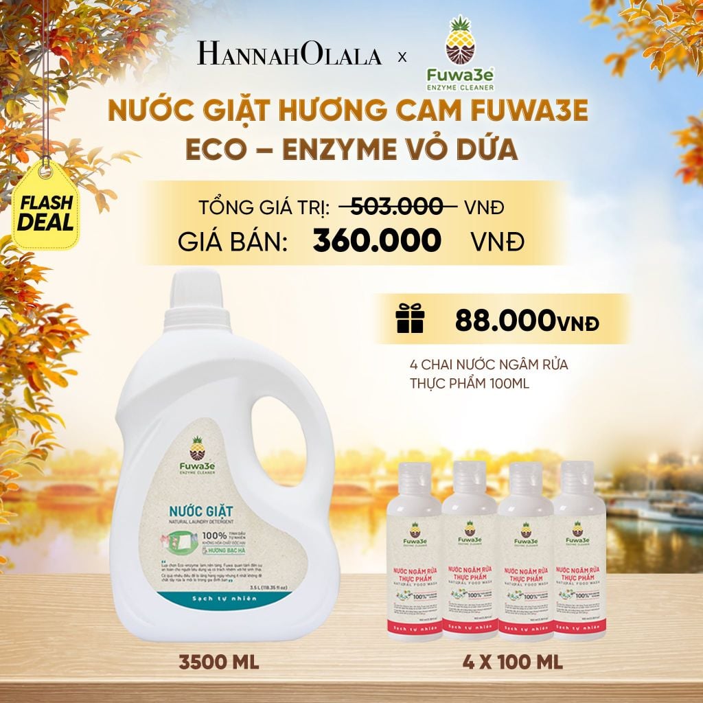  NƯỚC GIẶT CAM FUWA3E PHÙ HỢP CHO ĐỒ LÓT ĐỒ LỤA VÀ AN TOÀN CHO EM BÉ 3.5L - DEAL 8 - E662 