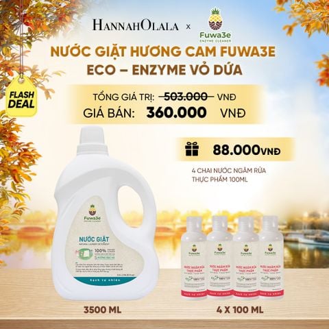  NƯỚC GIẶT CAM FUWA3E PHÙ HỢP CHO ĐỒ LÓT ĐỒ LỤA VÀ AN TOÀN CHO EM BÉ 3.5L - DEAL 8 - E662 