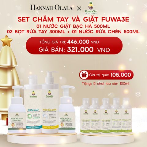  A60_DEAL 8: SET CHĂM TAY VÀ GIẶT: 01 NƯỚC GIẶT BẠC HÀ 500ML 02 NƯỚC RỬA TAY DẠNG BỌT 300ML 01 NƯỚC RỬA CHÉN 500ML 