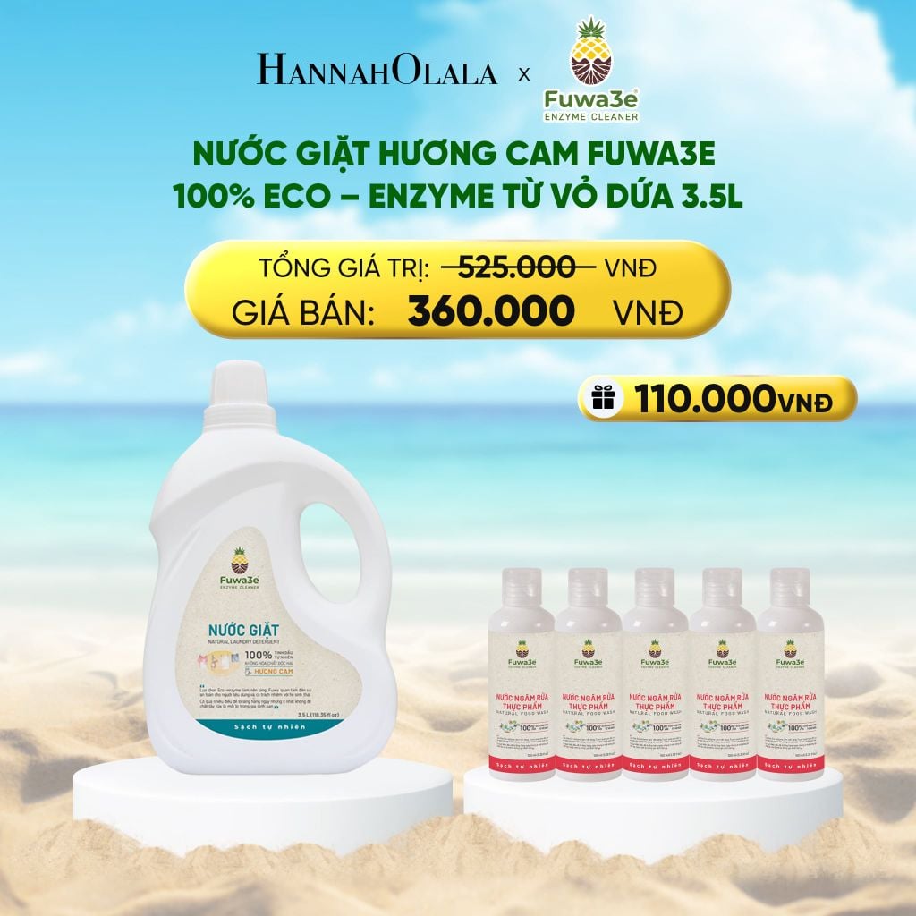  DEAL 8: NƯỚC GIẶT CAM FUWA3E PHÙ HỢP CHO ĐỒ LÓT ĐỒ LỤA VÀ AN TOÀN CHO EM BÉ 3.5L 