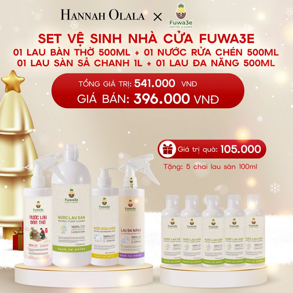  A61_DEAL 9: SET VỆ SINH NHÀ CỬA: 01 LAU BÀN THỜ 500ML 01 RỬA CHÉN 500ML 01 LAU SÀN 1L 01 LAU ĐA NĂNG 500ML 