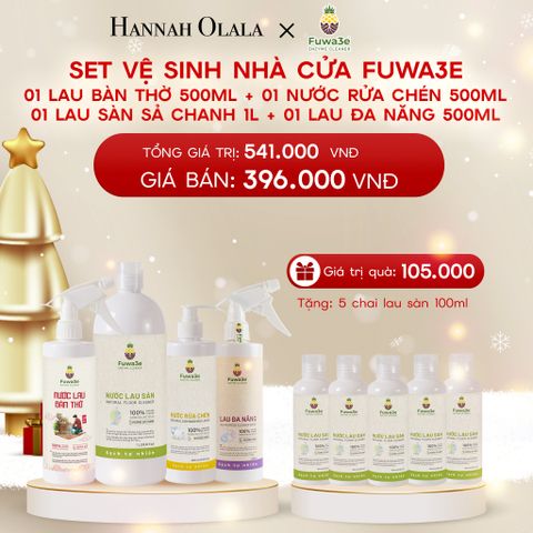  A61_DEAL 9: SET VỆ SINH NHÀ CỬA: 01 LAU BÀN THỜ 500ML 01 RỬA CHÉN 500ML 01 LAU SÀN 1L 01 LAU ĐA NĂNG 500ML 